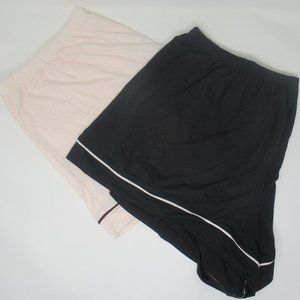 2- Tommy John Mas Pajama Shorts XL Soft Pink & Black